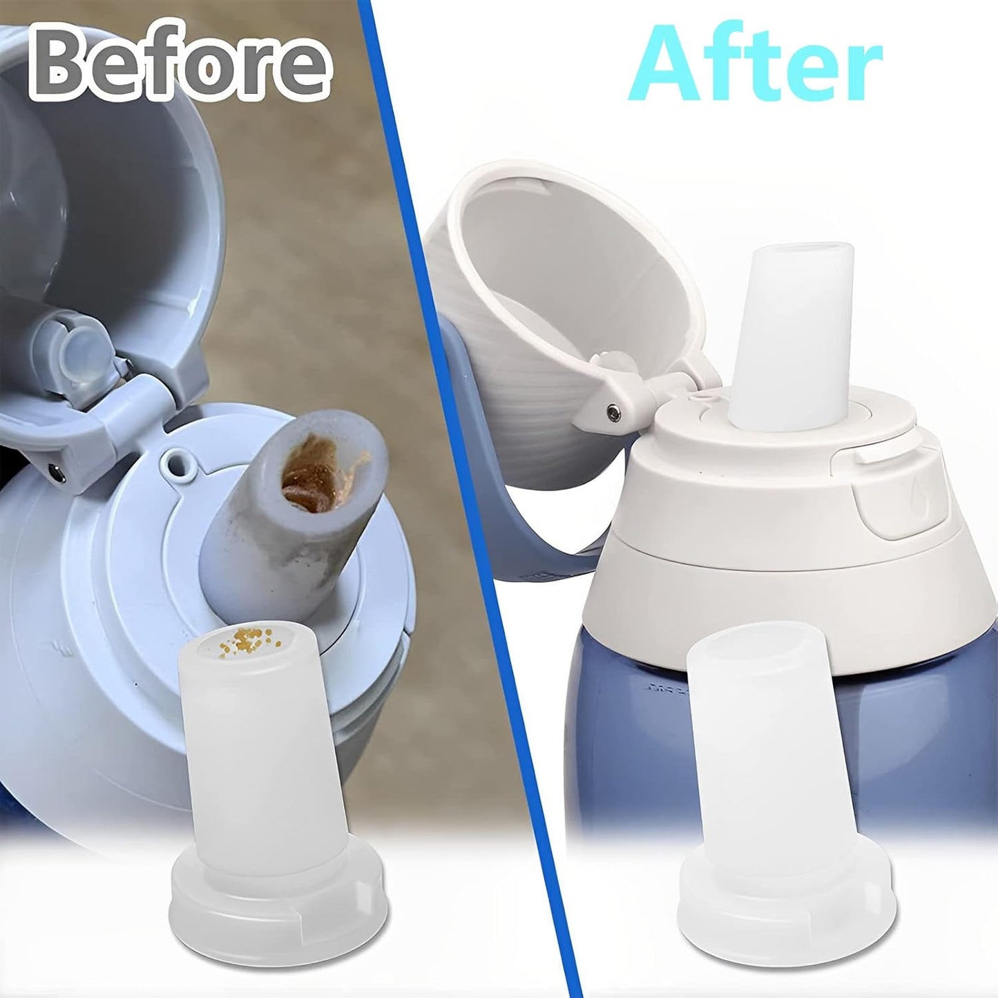 Bite Valve Replacement for Brita Water Bottle, 2 Pack, Silicone, BPA-Free, 1 Liter, Sports, Travel