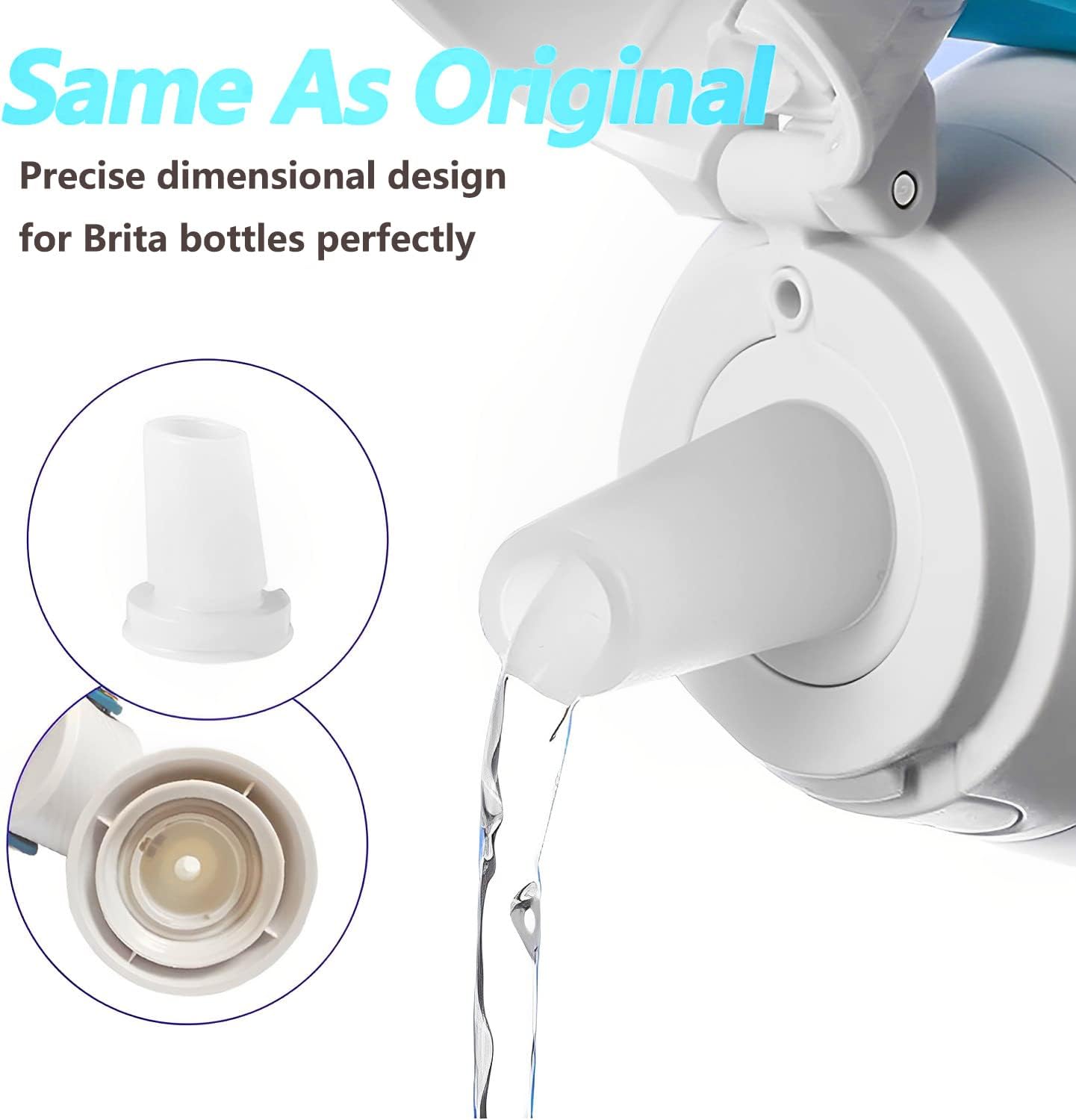 Bite Valve Replacement for Brita Water Bottle, 2 Pack, Silicone, BPA-Free, 1 Liter, Sports, Travel
