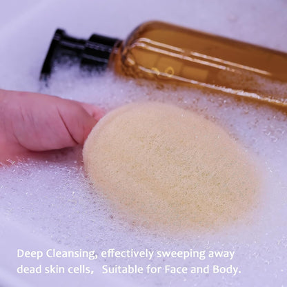 Natural Loofah Exfoliating Body Scrubber - 2 Pcs Bath Shower Exfoliator Sponge Pads for Women Egyption Loofah for Hand, Face and Body (7.1 * 5.1 in)..