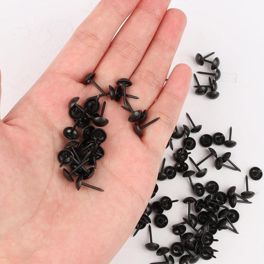 100Pcs Upholstery Tacks Black - 7x13mm Furniture Thumb Tacks - Metal Thumb Tack Round Head Pins Decorative Upholstery Nails for Cork Board DIY Projects Home Decor Upholstered Sofa Decorative Nails.