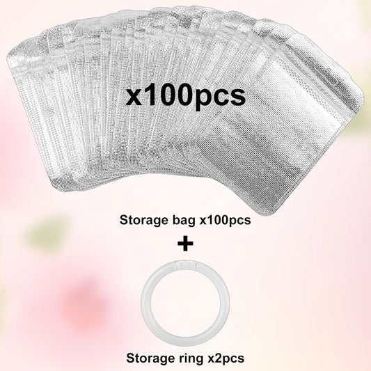 100PCS Diamond Painting Beads Storage Bags – 4.3'' x 2.7'' Small Reusable Ziplock Jewerly Bags Pouches for DIY Diamond Art, Gem & Bead,Samples,Small Items,Craft Supplies Storage Accessories
