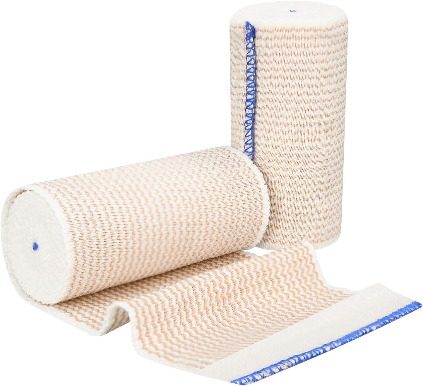 2 Pack 4" Premium Elastic Bandage Wrap, Reusable Hook and Loop Compression Wrap Bandage for Knees, Ankles, Wrists, Legs, Body.