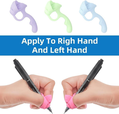14-Pack Pencil Grips for Handwriting - 2Style (4Pcs Pen Grips w/Cushion & 10Pcs Cute Dolphin Pencil Grip) - Writing Posture Correction Writting Aids for Adults,18+Age