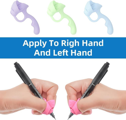 14-Pack Pencil Grips for Handwriting - 2Style (4Pcs Pen Grips w/Cushion & 10Pcs Cute Dolphin Pencil Grip) - Writing Posture Correction Writting Aids for Adults,18+Age