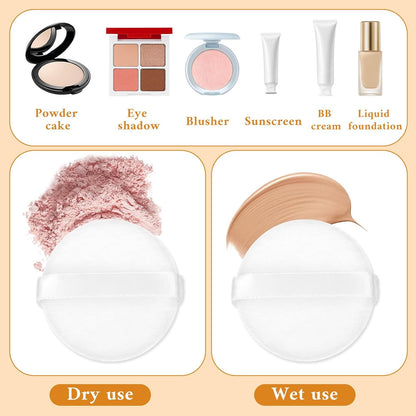 12Pcs White Makeup Puffs, 2 Inch Mini Round Setting Makeup Puffs Reusable Crystal Velvet Beauty Make up Tools for Loose Powders Liquid Foundation Cosmetic Soft Face Blending.