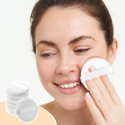 12Pcs White Makeup Puffs, 2 Inch Mini Round Setting Makeup Puffs Reusable Crystal Velvet Beauty Make up Tools for Loose Powders Liquid Foundation Cosmetic Soft Face Blending.
