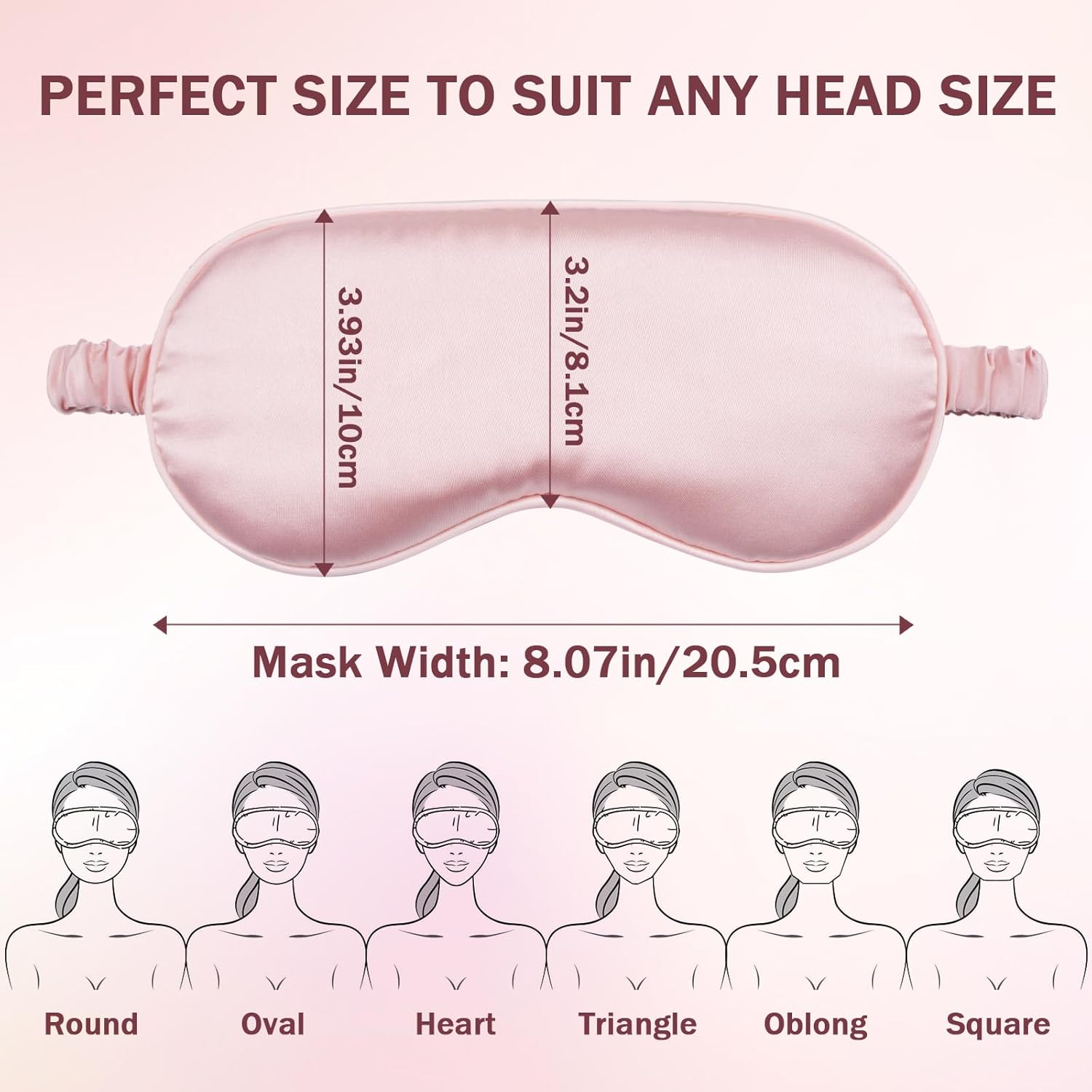 Silk Sleep Mask Set of 2, Adjustable Silk Eye Mask for Sleeping, Soft Sleeping Eye Shade Cover for Women, Good for Blocking Light, Reducing Puffiness, Enhancing Sleep Quality (Pink & Black).