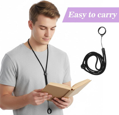34Pcs Anti-Lost Lanyard Set Include 9 Style Black Silicone Rubber Rings-3Pcs Adjustable Lanyards,4 Style Colorful Rubber Rings,Soft Pen Protective Holder for Keychain Necklace Pen