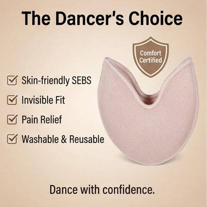 Toe Pads for Pointe Shoes, 1 Pair Soft Ballet Ballet Toe Pads Dance Shoe Toes Protector Accessories, 3.54 x 3.15 Inch High Heels Toes Caps Pad for Pointe Shoes, Forefoot Wrap Pad for Women Girls.