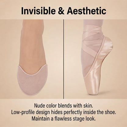 Toe Pads for Pointe Shoes, 1 Pair Soft Ballet Ballet Toe Pads Dance Shoe Toes Protector Accessories, 3.54 x 3.15 Inch High Heels Toes Caps Pad for Pointe Shoes, Forefoot Wrap Pad for Women Girls.