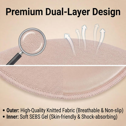 Toe Pads for Pointe Shoes, 1 Pair Soft Ballet Ballet Toe Pads Dance Shoe Toes Protector Accessories, 3.54 x 3.15 Inch High Heels Toes Caps Pad for Pointe Shoes, Forefoot Wrap Pad for Women Girls.