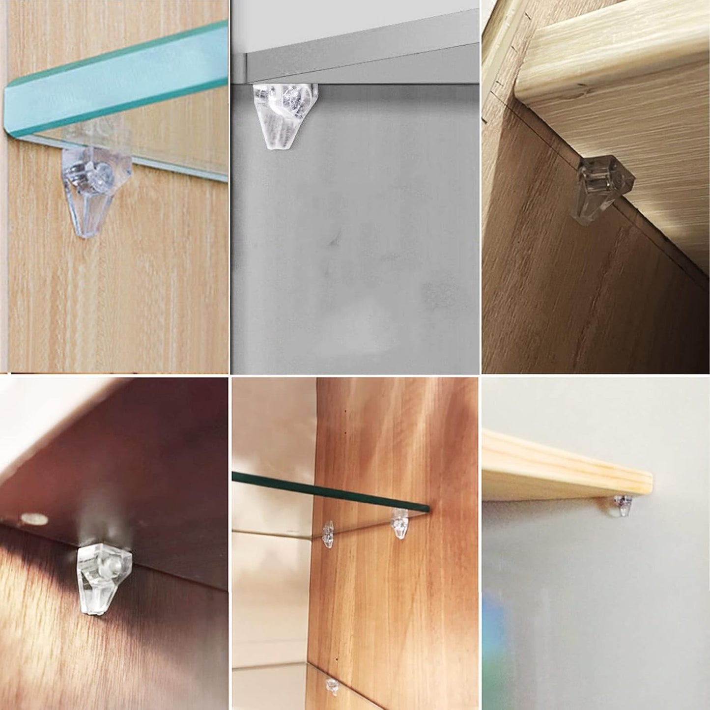 5mm Shelf Pegs 50 Pack Clear Crystal Plastic Cabinet Shelf Pins Shelf Holder Pins Replacement Pegs for Kitchen Furniture Cabinet Bookcase