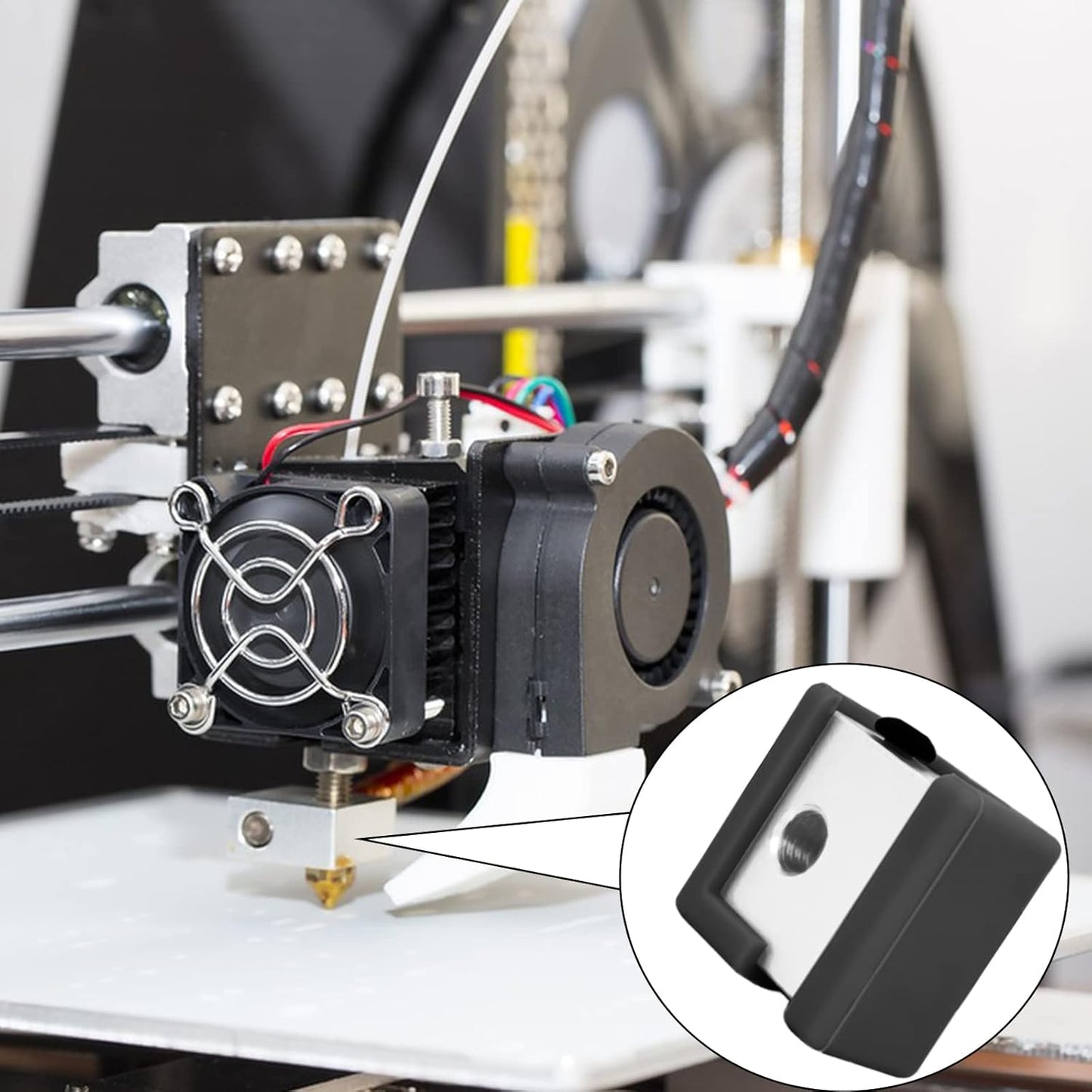 3D Printer Silicone Sock 8Pcs Hotend Silicone Sock Heater Block Silicone Cover for Creality Ender 3, Ender 3 Pro, Ender 5, Ender 5 Pro, CR 10 Series, MK7/ 8/9 Hotend