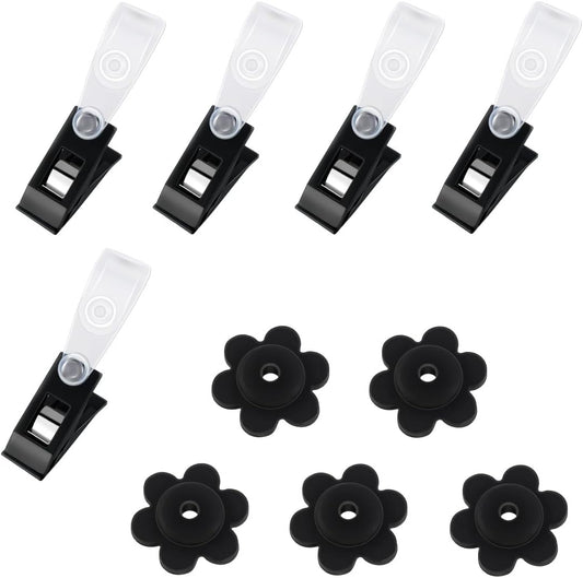 Garden Flag Rubber Stoppers and Tiger 10 Pieces Pack Stand Holder Pole Anti-Wind Clips for Flags Stopper Yard Clip Stops Accessories Poles