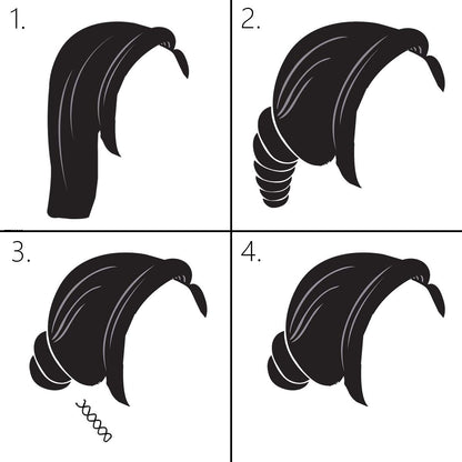 10PCS Spiral Hair Pins, Non-Scratch Ball Tips Screw Pins for DIY Style (Black)