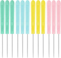 Cookie Decorating Scribe Supplies Icing Tool for Cake DIY Craft Leather Awl Sewing Stainless Steel Fondant Sugar Stir Needle Biscuit Pin Kit with Handle Baking Tool(12 Pieces
