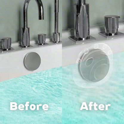 2 Pcs Bathtub Overflow Drain Cover Bathtub Stoppers 6.1 Inch Transparent & Green PVC Tub Overflow Drain Cover Plug for Deep Water Bath, Universal Fit for Tub Drains Hole