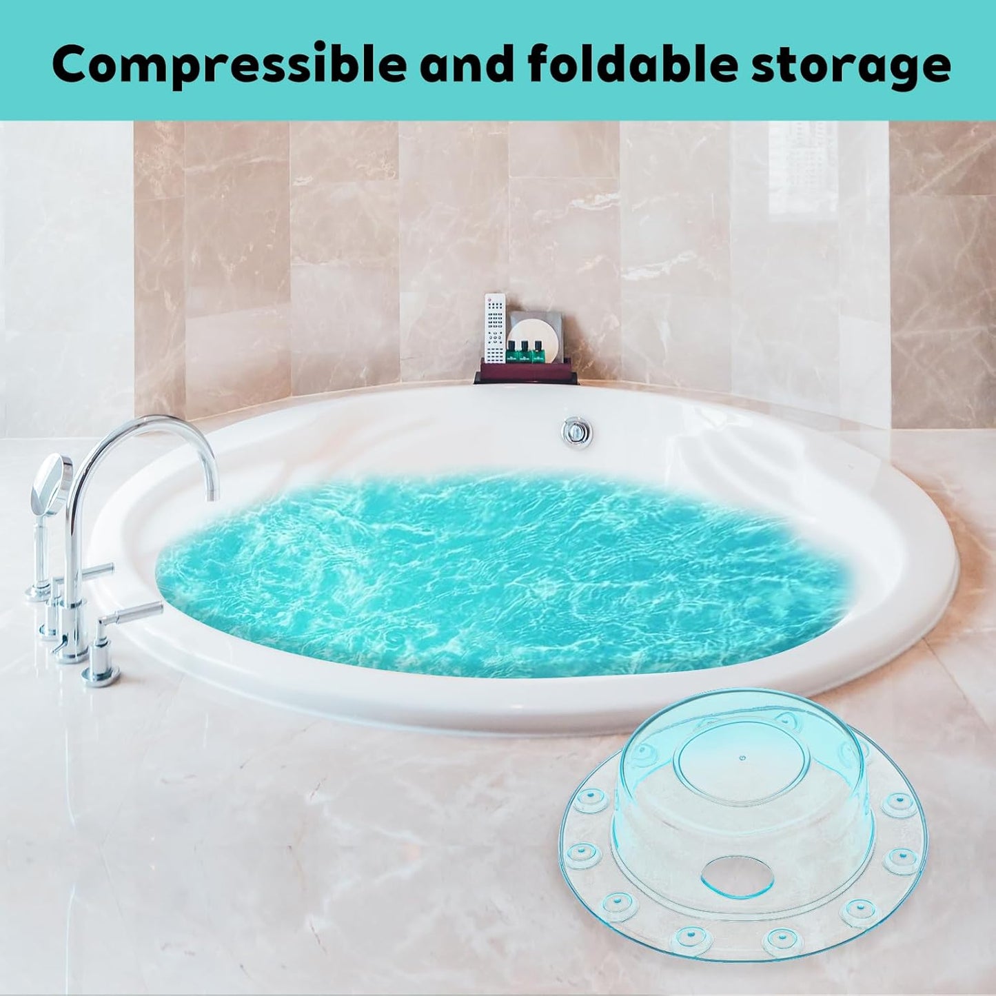2 Pcs Bathtub Overflow Drain Cover Bathtub Stoppers 6.1 Inch Transparent & Green PVC Tub Overflow Drain Cover Plug for Deep Water Bath, Universal Fit for Tub Drains Hole