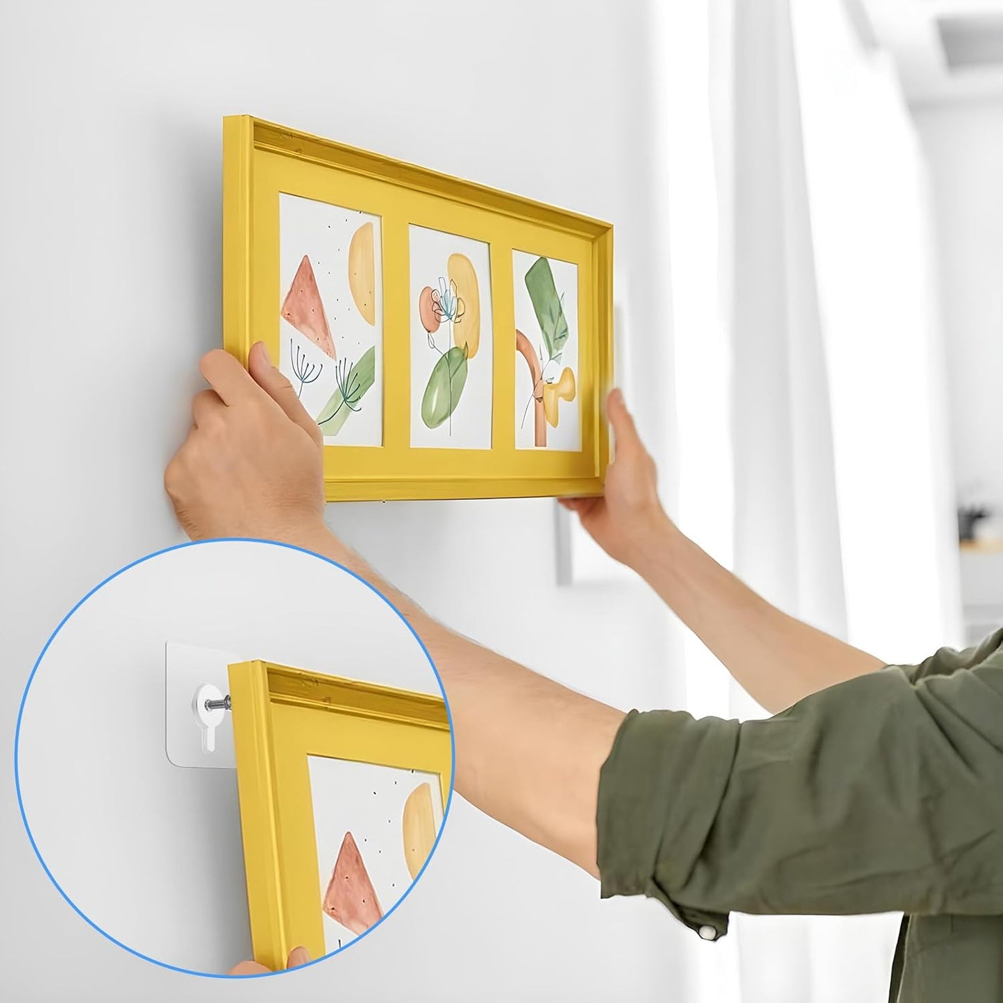 20 PCS Quick Stick Studs for Hanging Adhesive Wall Hooks Wall Hangers Self Adhesive Hooks Without Nails Screw Free Sticker, Seamless Screws for Mount, Reusable for Kitchen, Bathroom, Home, Office