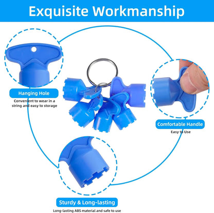 10 Pieces Faucet Aerator Key, Aerator Wrench with a Ring for Easy Storage Removal Wrench Tool for M16.5 M18.5 M21.5 M22.5 M24 5 Set (Pack of 2)
