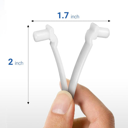 (21-Pack)  Replacement Pool V-Clips - Pool Brush Plastic Clips/Pool Pole Net Clips for Cleaning Pool Walls - Perfect for Pool Brushes, Skimmers, and Leaf Nets - Made from Heavy-Duty Plastic