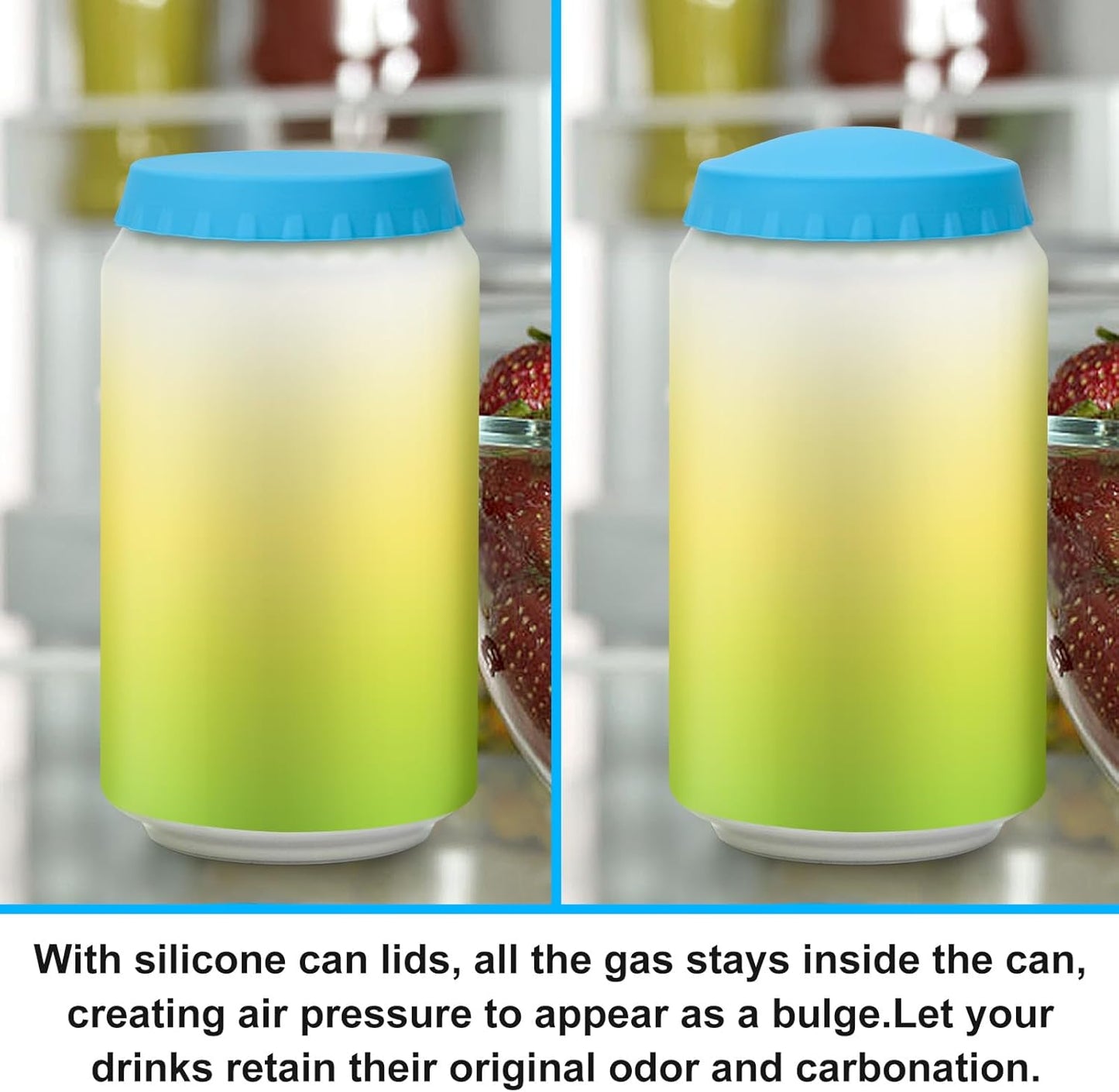 6 Pack Silicone Soda Can Cover Lids, Reusable Soda Can Lids + Single Hole Punch 1/4” Hole Puncher for Crafts Purple