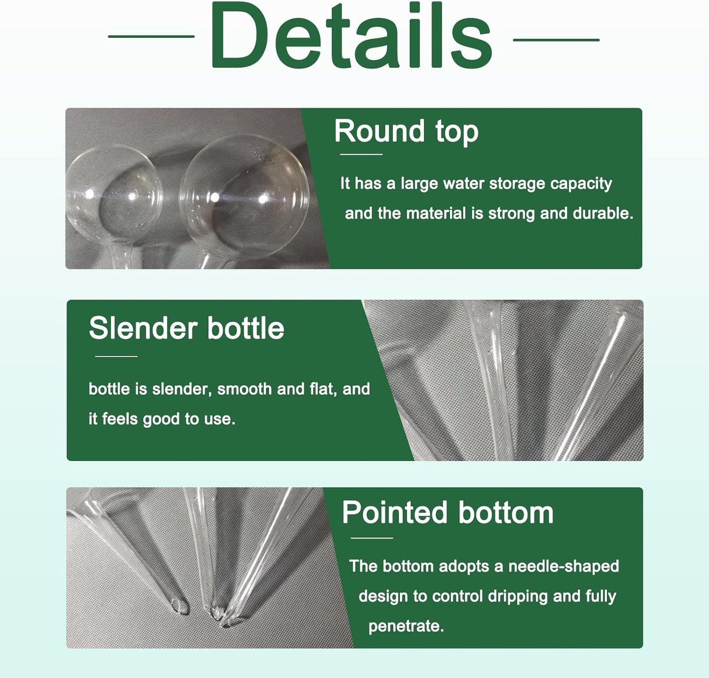 8 Pcs Clear Plant Watering Globes,Plastic Self-Watering Bulbs,Automatic Watering Globes,Garden Water Device for Plant Indoor Outdoor