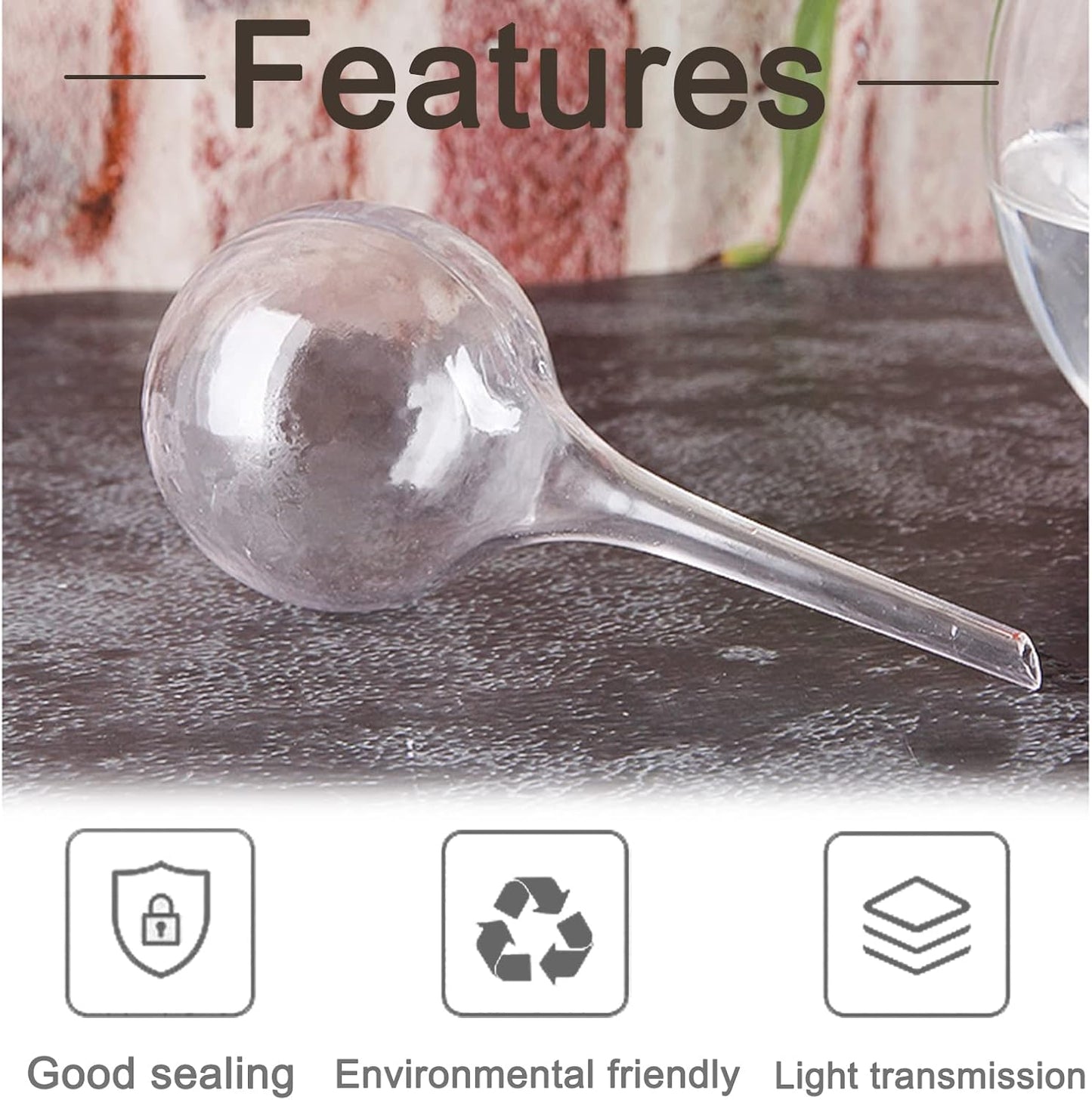 8 Pcs Clear Plant Watering Globes,Plastic Self-Watering Bulbs,Automatic Watering Globes,Garden Water Device for Plant Indoor Outdoor