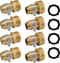 Garden Hose Repair Connector with Clamps, Fit for 3/4" or 5/8" Garden Hose Fitting, 4 Set