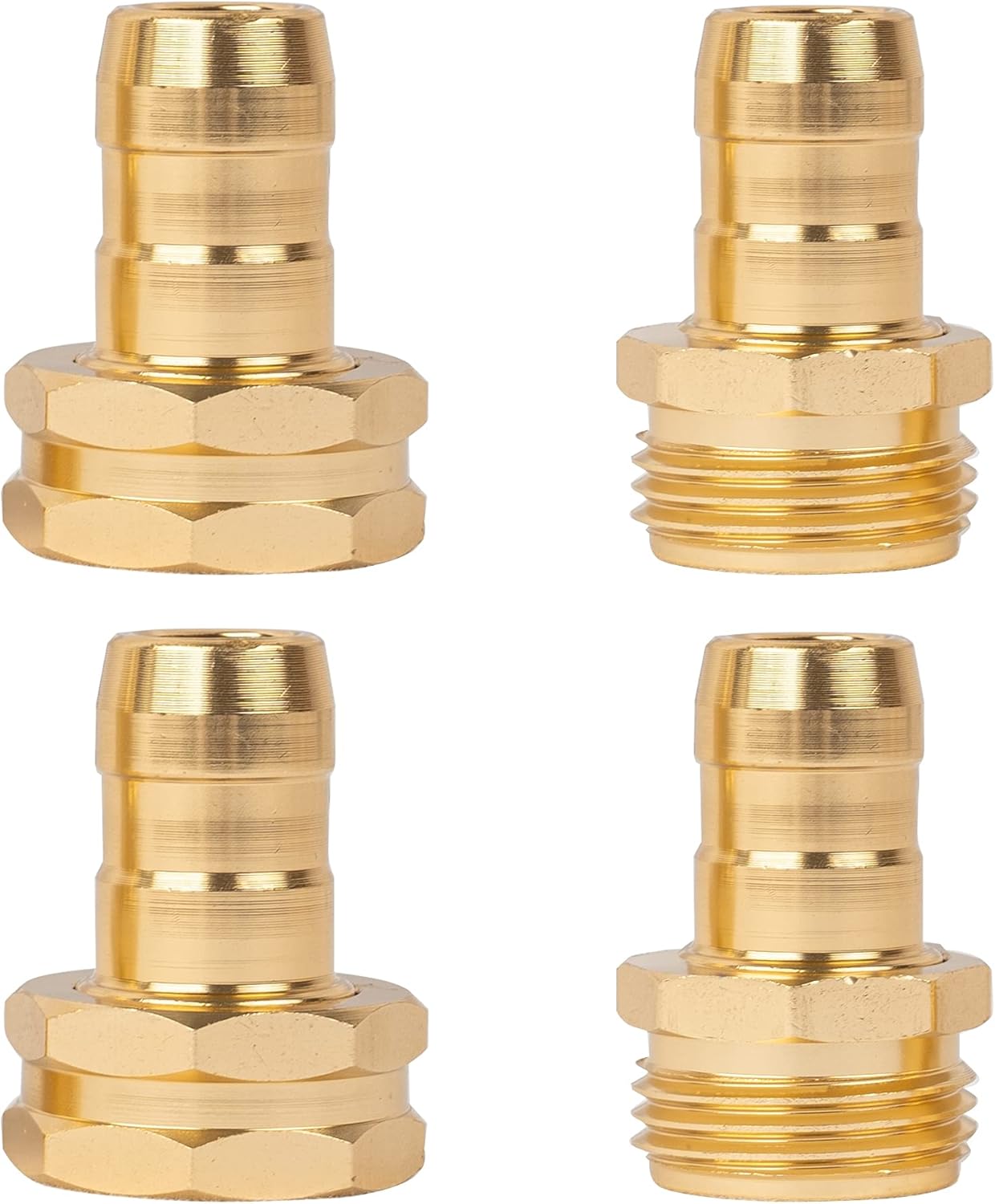 Garden Hose Repair Connector with Clamps, Fit for 3/4" or 5/8" Garden Hose Fitting, 4 Set