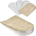 Adjustable Heel Lift Inserts 2 Pack Soft Silicone Height Increase Insoles Heel Lifts for Shoes 1/4" to 1" - 4 Layers