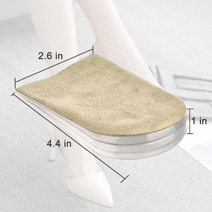 Adjustable Heel Lift Inserts 2 Pack Soft Silicone Height Increase Insoles Heel Lifts for Shoes 1/4" to 1" - 4 Layers