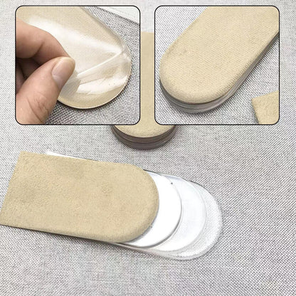 Adjustable Heel Lift Inserts 2 Pack Soft Silicone Height Increase Insoles Heel Lifts for Shoes 1/4" to 1" - 4 Layers