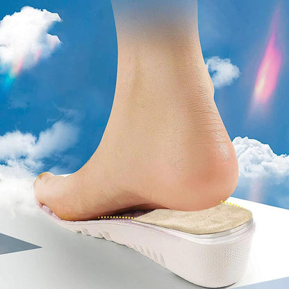 Adjustable Heel Lift Inserts 2 Pack Soft Silicone Height Increase Insoles Heel Lifts for Shoes 1/4" to 1" - 4 Layers