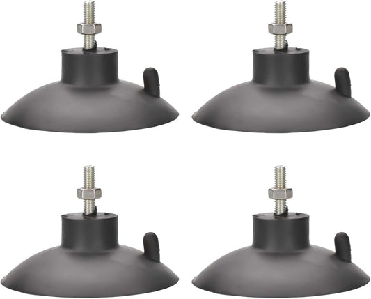 4 PCs French Fry Suction Cup Feet Commercial Suction Cup Feet with Screws for Industrial Commercial French Fry Cutter (Black).