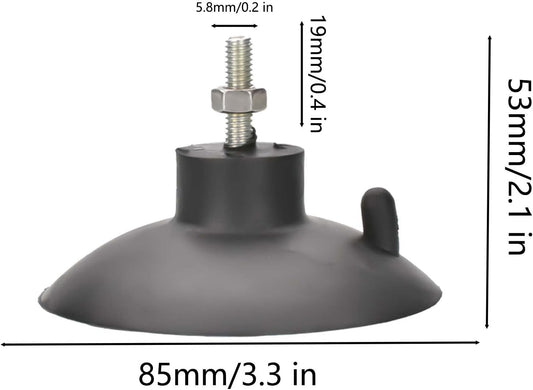 4 PCs French Fry Suction Cup Feet Commercial Suction Cup Feet with Screws for Industrial Commercial French Fry Cutter (Black).