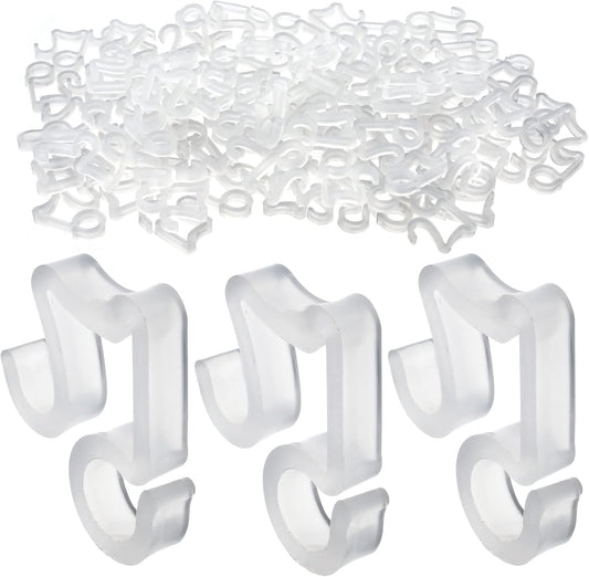 100 Pcs Outdoor Light Clips Hooks for Outdoor String Lights Gutter Clips for Hanging Christmas Village Accessories