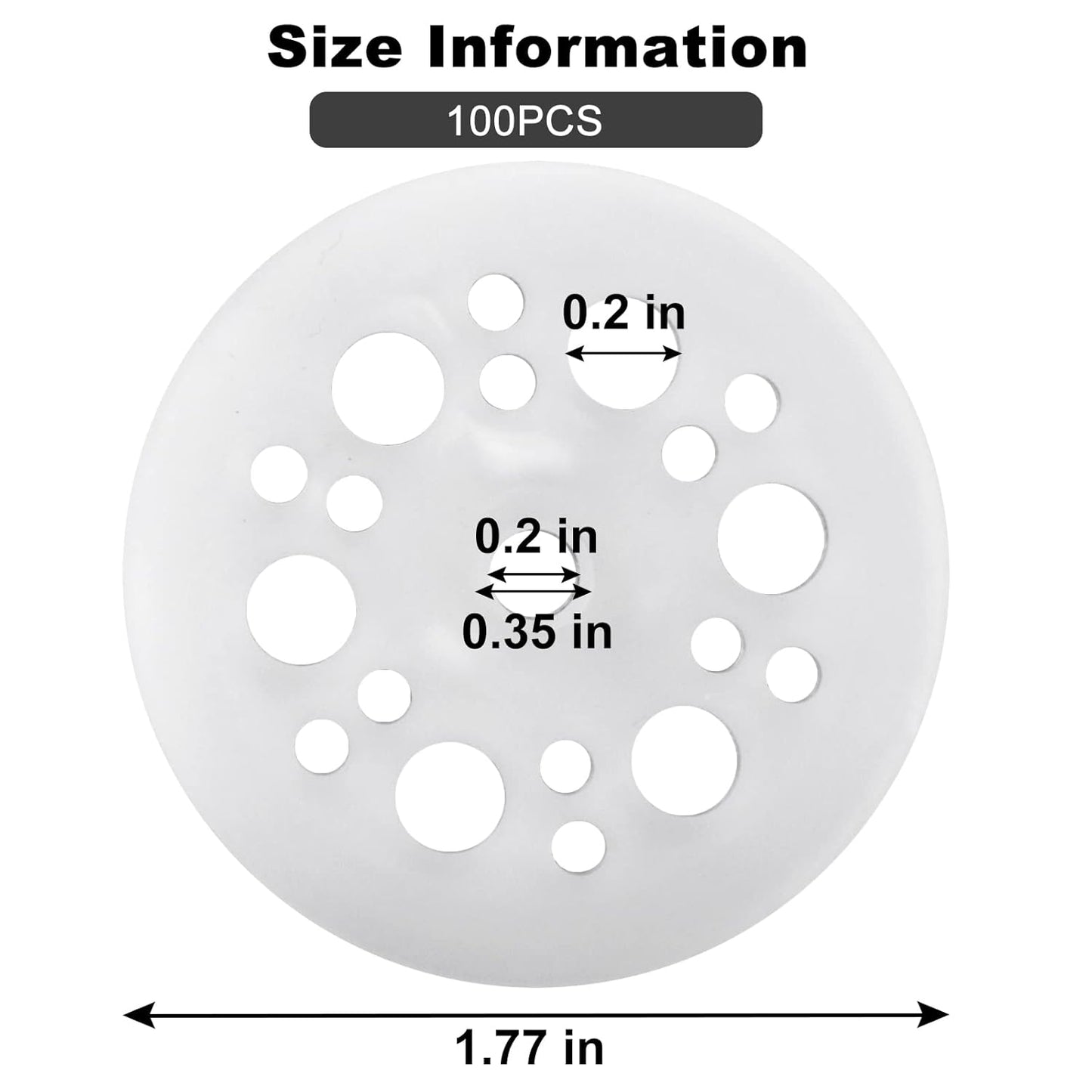 45mm Polypropylene Washers - 100 Pcs Load Spreading Foam Board Washers