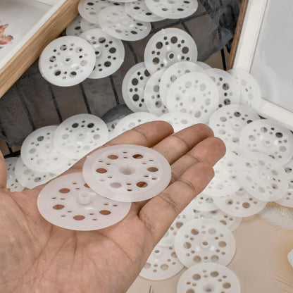 45mm Polypropylene Washers - 100 Pcs Load Spreading Foam Board Washers