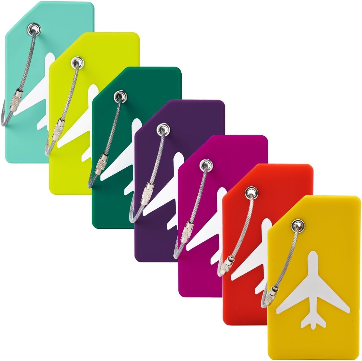 Mini Jewelry Travel Case and 7 Pack Silice Luggage Tag Travel Suitcase Tags with Name ID Card
