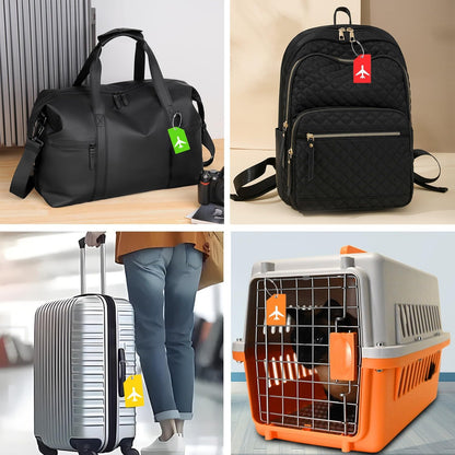 Mini Jewelry Travel Case and 7 Pack Silice Luggage Tag Travel Suitcase Tags with Name ID Card