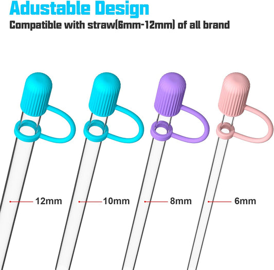 Adjustable Straw Cover for Stanley|Simple Modern||Owala||Reduce|Maars|Meoky|MaxBase|Beast|Hydrapeak Cup, All Brand of Straw Accessories, Diameter 6mm-12mm, BPA Free, Dishwasher safe