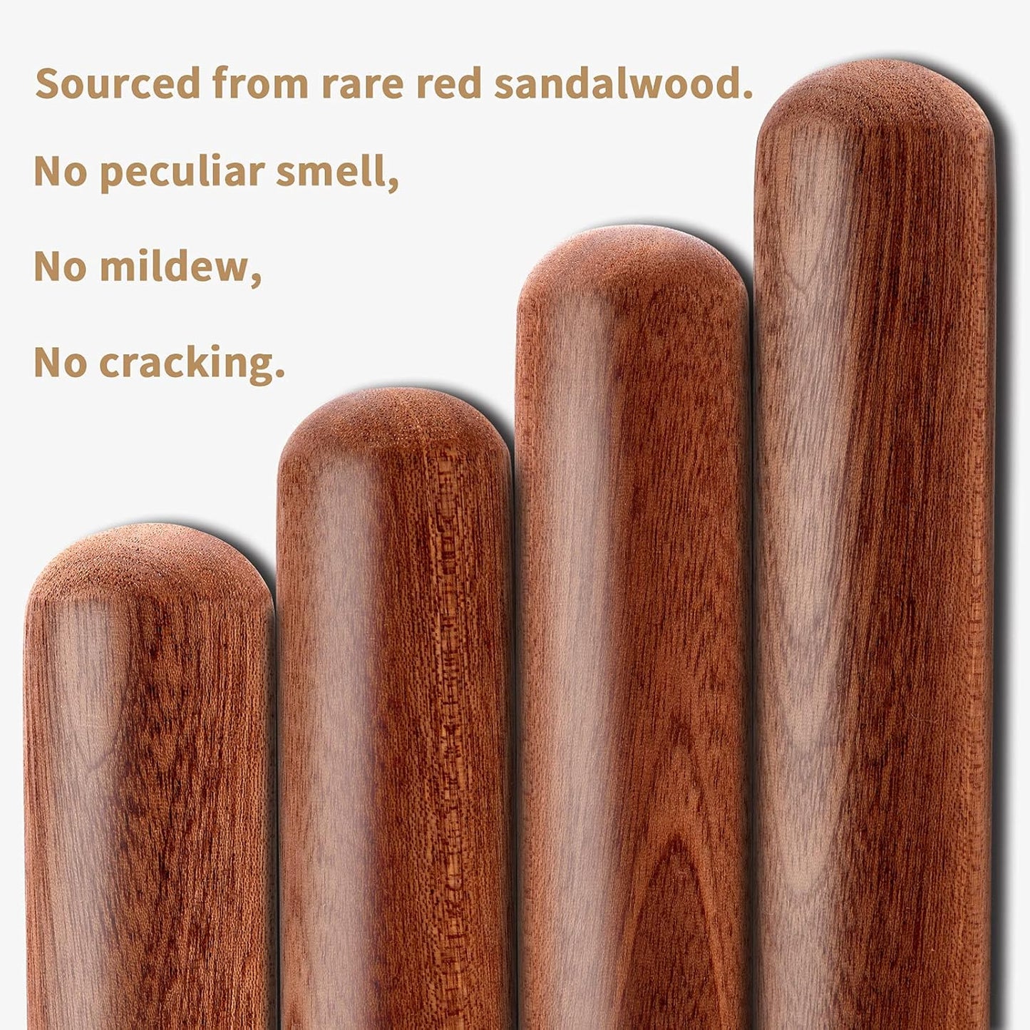 French Rolling Pin, 17.7 Inches Wood Rolling Pin for Baking Extra Lg Thickened, Classic Wooden Dough Roller for Fdant Pizza Pie Crust Cookie Pastry, Essential Kitchen Utensil, Brown