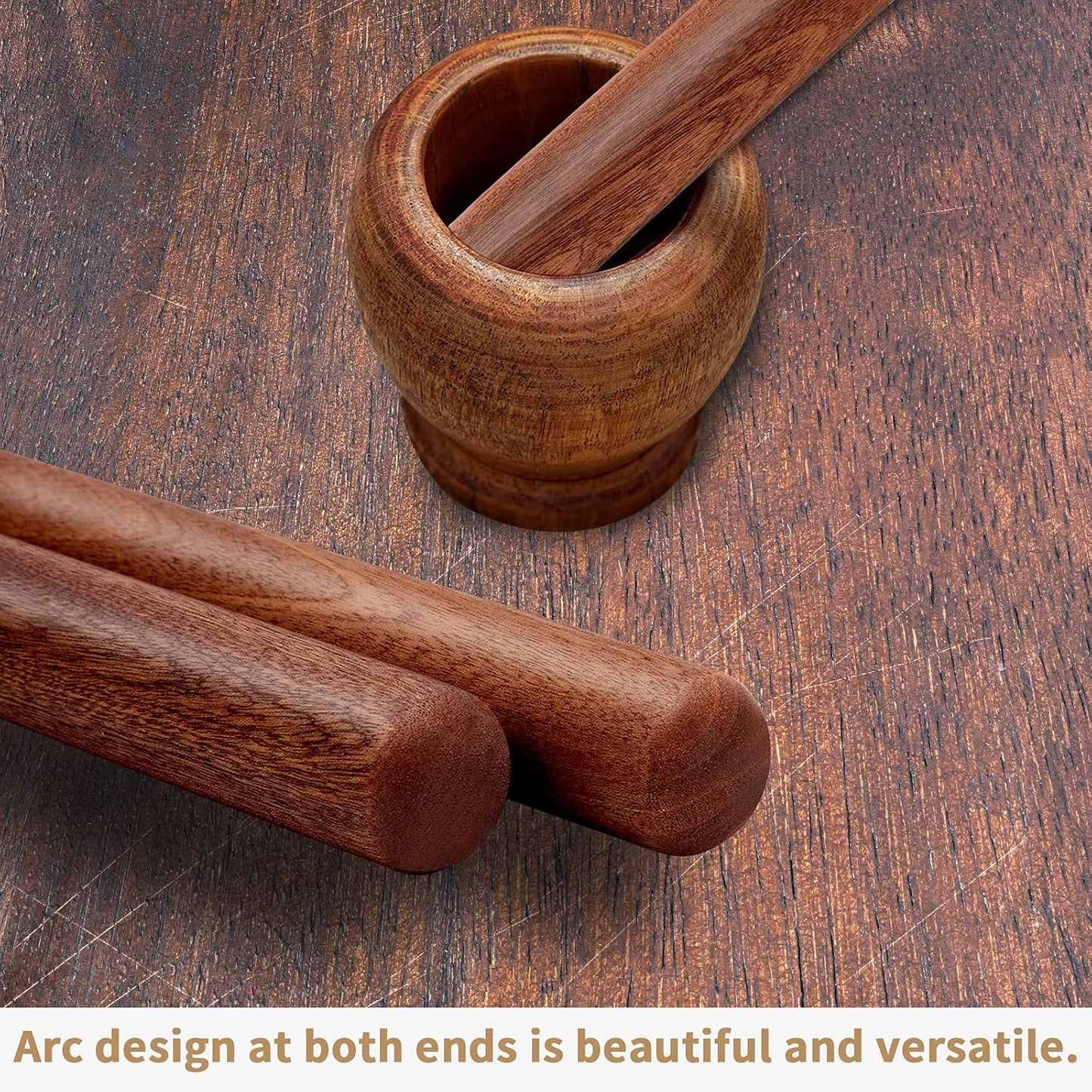 French Rolling Pin, 17.7 Inches Wood Rolling Pin for Baking Extra Lg Thickened, Classic Wooden Dough Roller for Fdant Pizza Pie Crust Cookie Pastry, Essential Kitchen Utensil, Brown