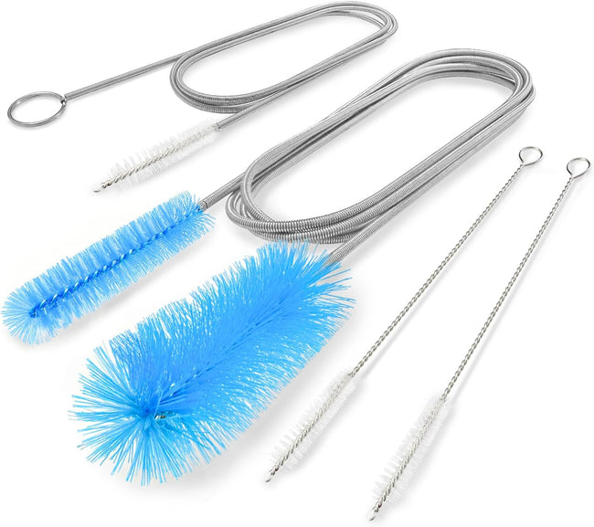 Flexible Drain Brush, 66 Inch Lg Double Ended Hose Pipe and 58 Inch Tube Cleaning Brush and 2 Pack 8 Inch Straw Cleaner Brush Hover Image