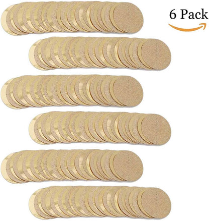 6 Pcs Glitter Champagne Gold Paper Circle Dots Garland (52 Feet) Party Hanging Bunting Birthday Decorations Engagement Bridal Shower Wedding Baby Christmas Supplies Photo Backdrop