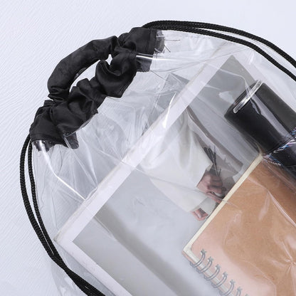 2 Pcs Clear Backpack for Stadium Events, Waterproof PVC Drawstring See Through Bag for Men and Women, Ideal for Gym Stadium Events Concert Colleges Work Festivals Travel Shopping (17x13 Inch)