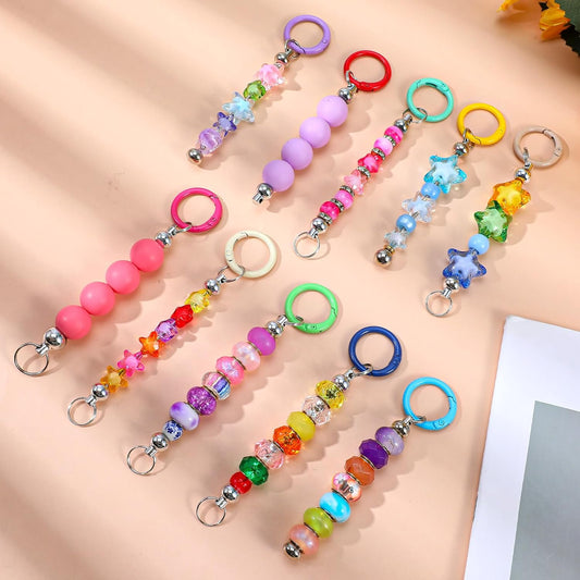48 Pcs Metal Colored Key Ring Clips, 24mm Round Spring O Rings Circle Cute Carabiner Clips Spring Snap Hook Keychain Ring Bulk for DIY Keychain Bag Charm Handbag Purse and Lanyards Accessories