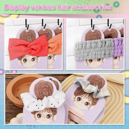 Homakover 45 Pcs Headband Display Cards, Headband Holder for Selling, Hair Bands Organizer Stand White Cardboard for Headbands, Ear Warmers, Hats and Scrunchies