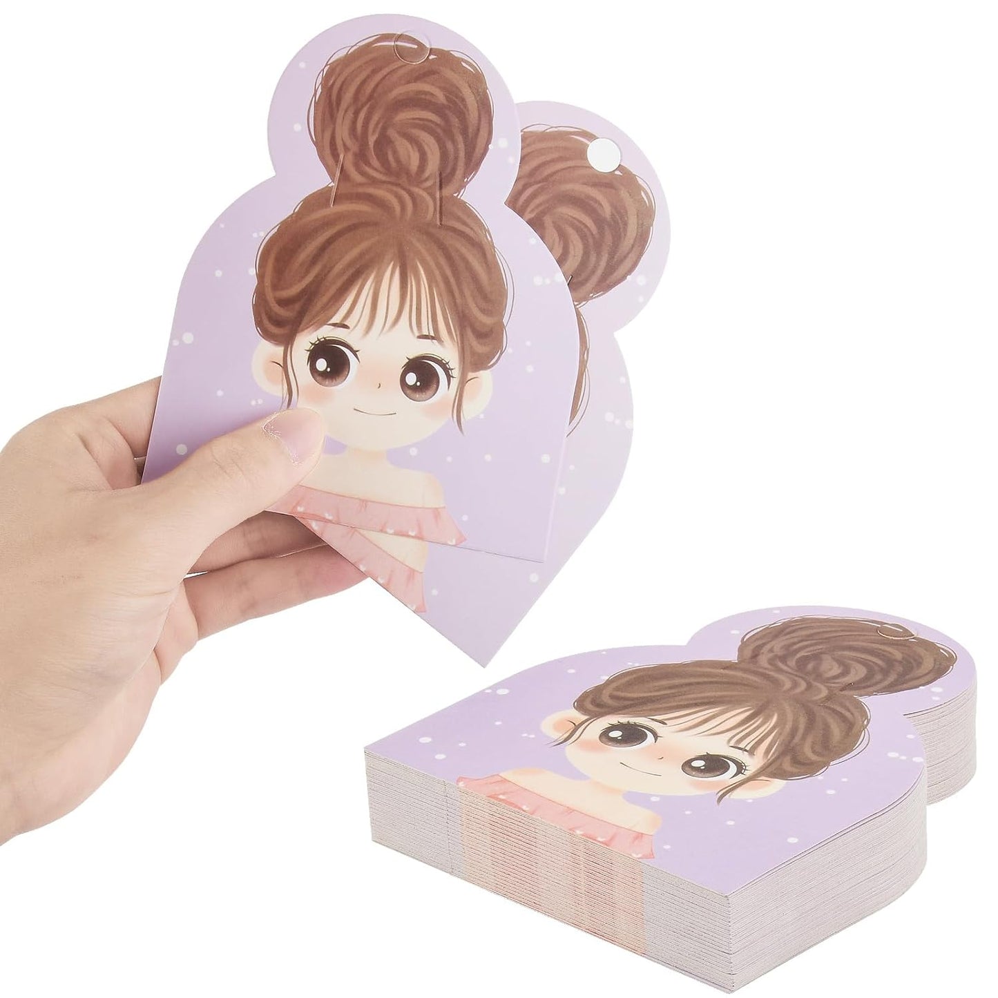 Homakover 45 Pcs Headband Display Cards, Headband Holder for Selling, Hair Bands Organizer Stand White Cardboard for Headbands, Ear Warmers, Hats and Scrunchies